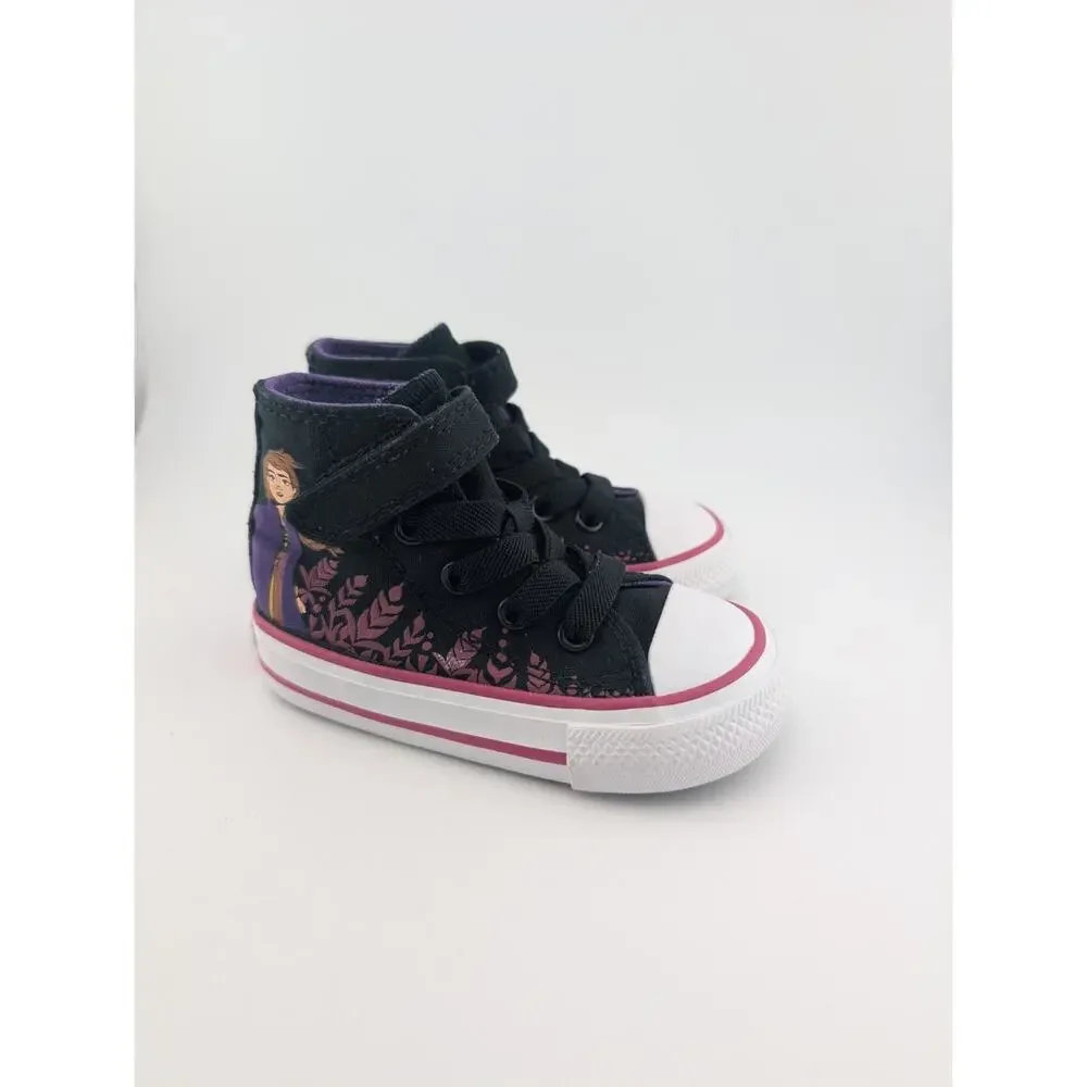 Converse X Frozen 2 Toddler Size 4 Hi Top Sneakers Anna Black Purple Pink